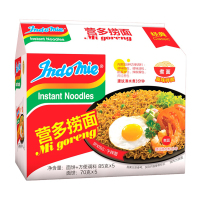印尼进口Indomie/营多原味捞面85g*5袋早餐面进口方便面拌面炒面