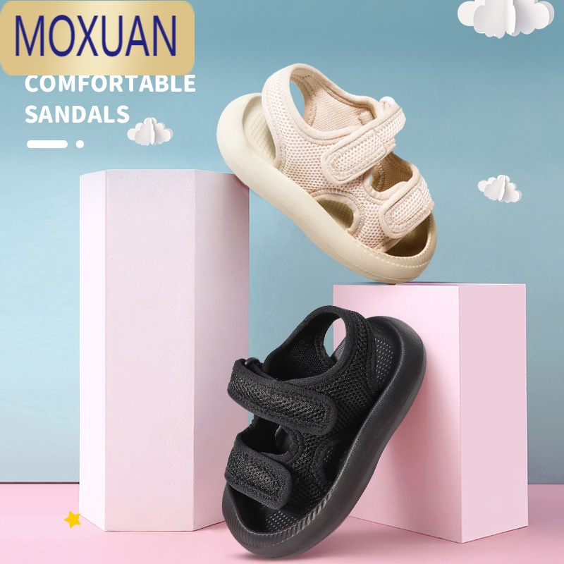 MOXUAN儿童包头凉鞋秋宝宝婴幼儿护脚魔术贴男女童软底防滑透气学步鞋夏