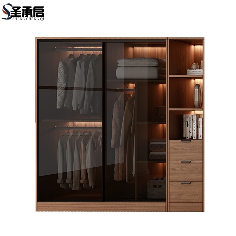 圣承启木质衣柜200cm台高清大图