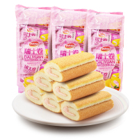 达利园瑞士卷草莓味 营养早餐零食面包饼干蛋糕 200g（10枚）