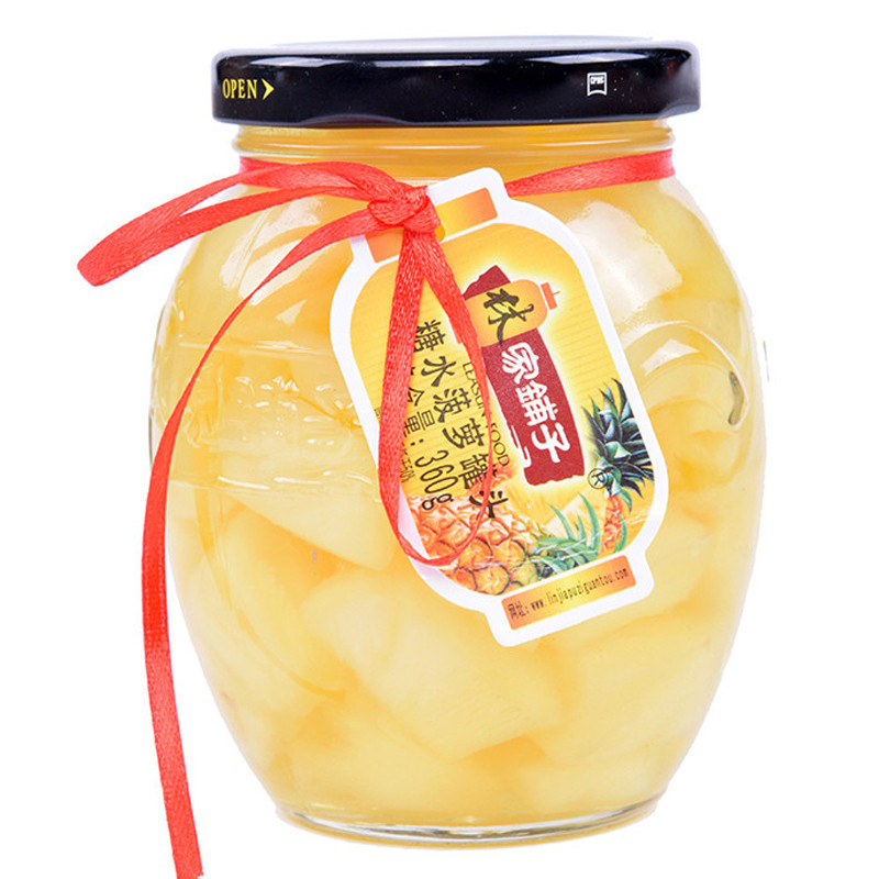 林家铺子糖水菠萝罐头360g罐头休闲食品水果罐头 即食 零食户外食用 沙拉 披萨烘焙辅料