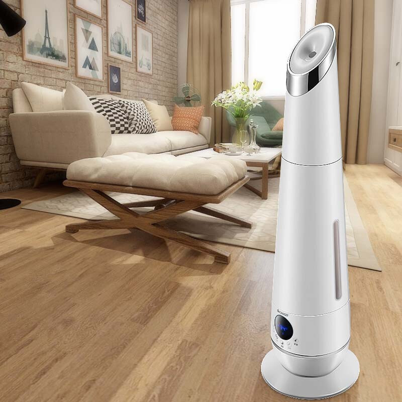 [新品]加湿器落地大雾量容量空调卧室内孕妇婴儿空气净化器家用智能 粉色高清大图