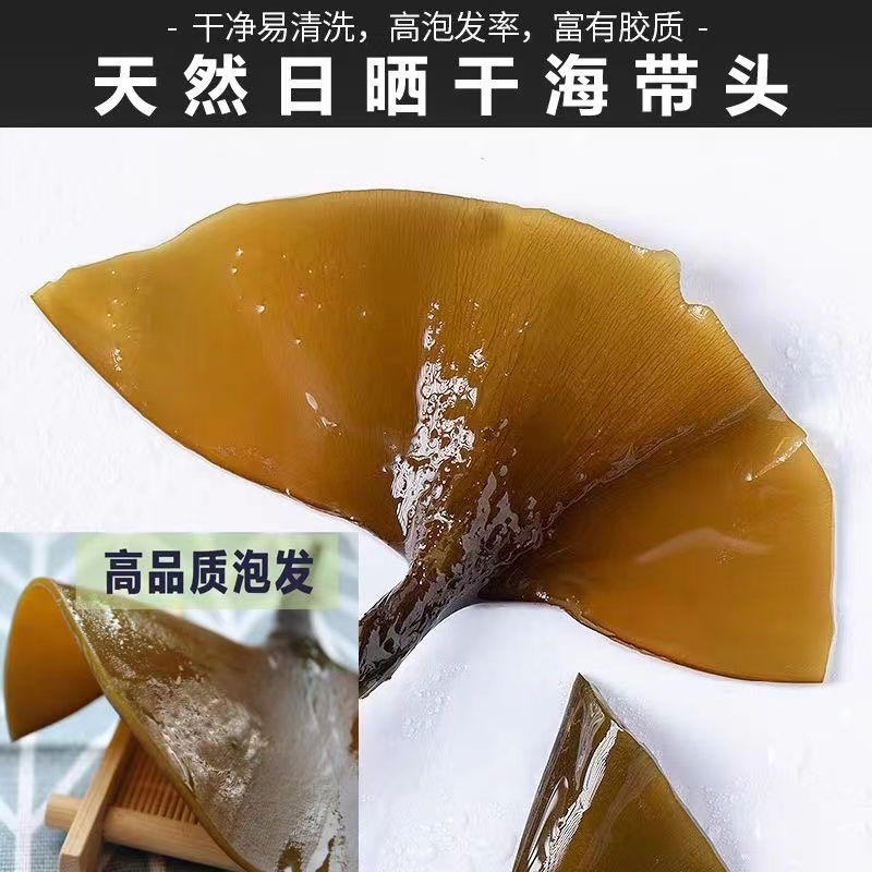 福建霞浦[新货]海带头干货厚实软糯海带根特厚海带梗高清大图