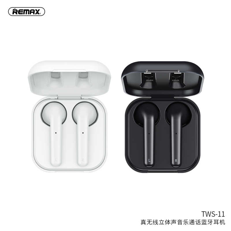remax睿量TWS-11真无线通话蓝牙耳机高音质5.0苹果华为vivo小米超长待机通用立体音入耳式降噪麦克风-黑色
