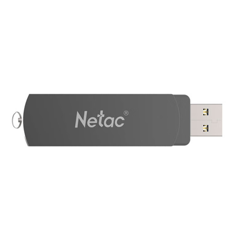 朗科(Netac) U盘 U681 64GB USB3.0 金属旋转 深灰色高清大图