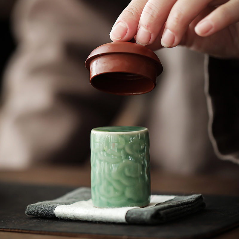 領藝 优选越窑祥云盖置青瓷紫砂壶托实用功夫茶具配件