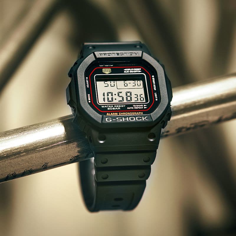 casio旗舰店卡西欧手表男款小方块G-SHOCK户外运动男士电子学生日韩石英表男DW-5600RL图片