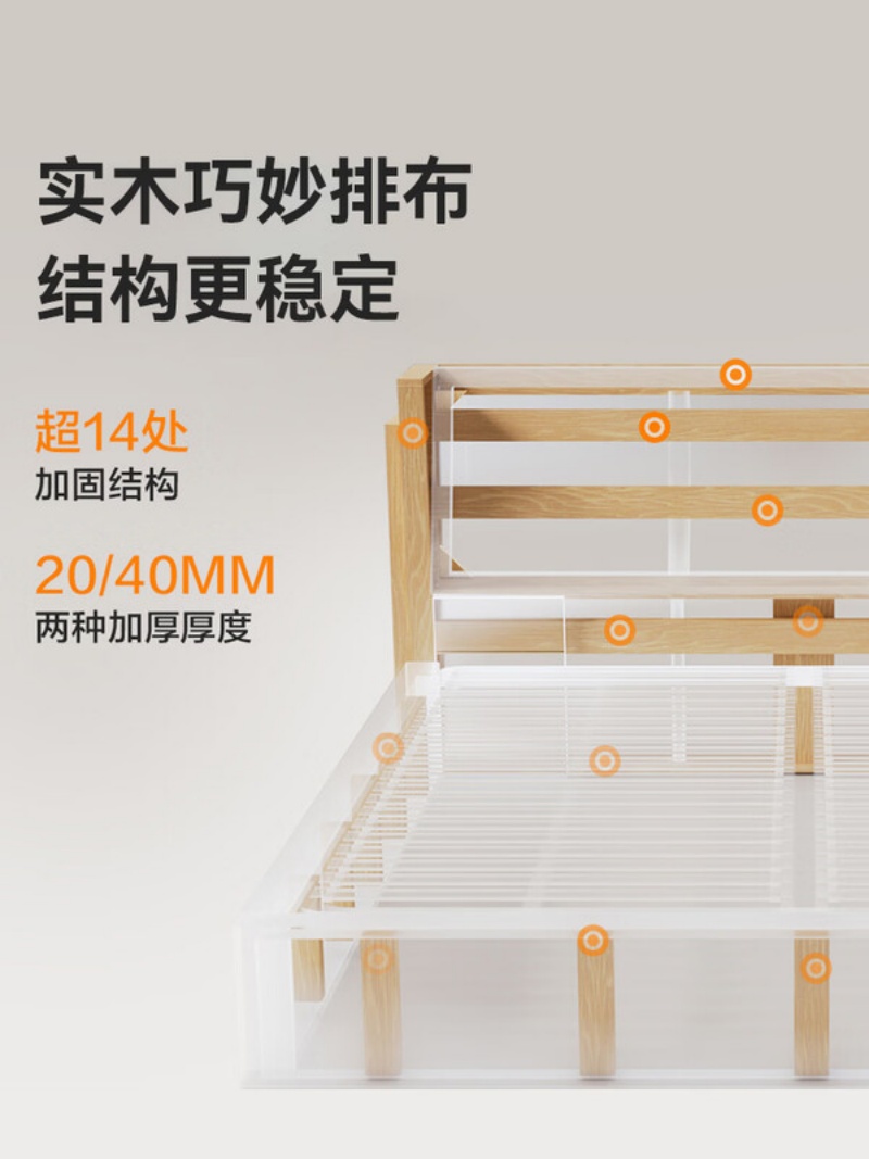 喜临门 - 绵绵 皮床 轻法式奶油风极简家具实木脚排骨架双人床 头层牛皮高清大图