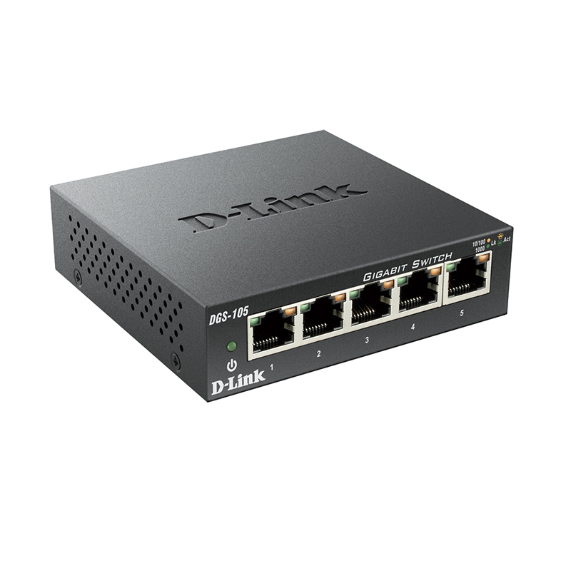 友讯（DLINK）5口千兆 铁盒 交换机 DGS-105 （单位：个）