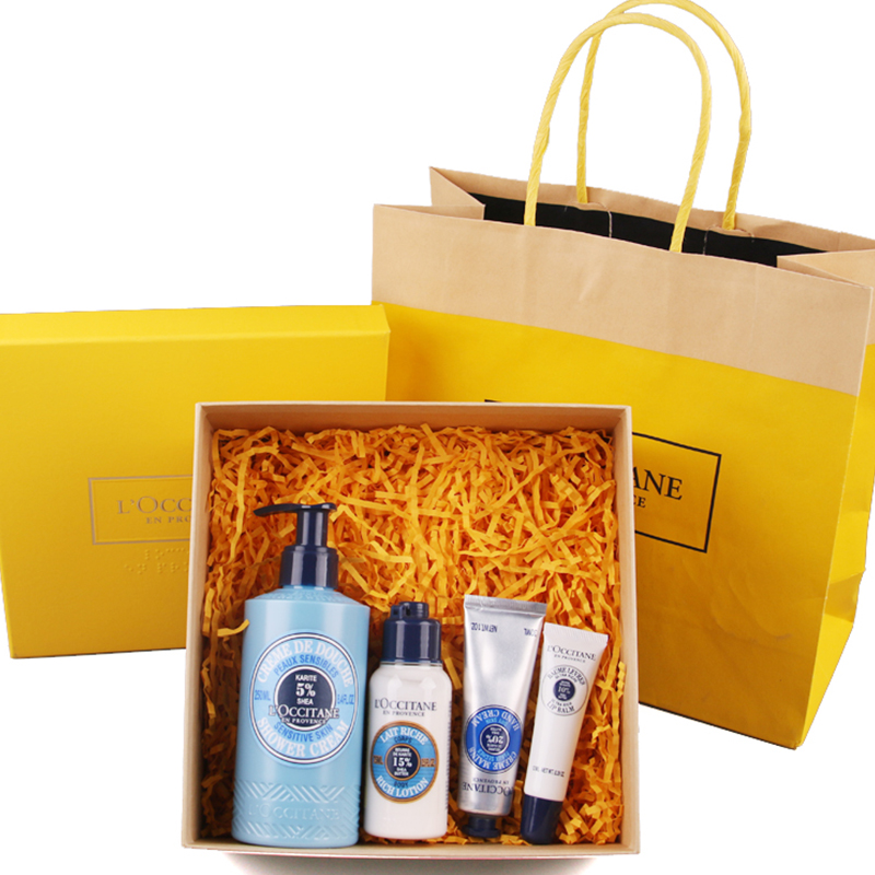 欧舒丹乳木果滋养沐浴乳250ml+身体润肤露75ml+护手霜30ml+唇蜜12ml组合高清大图