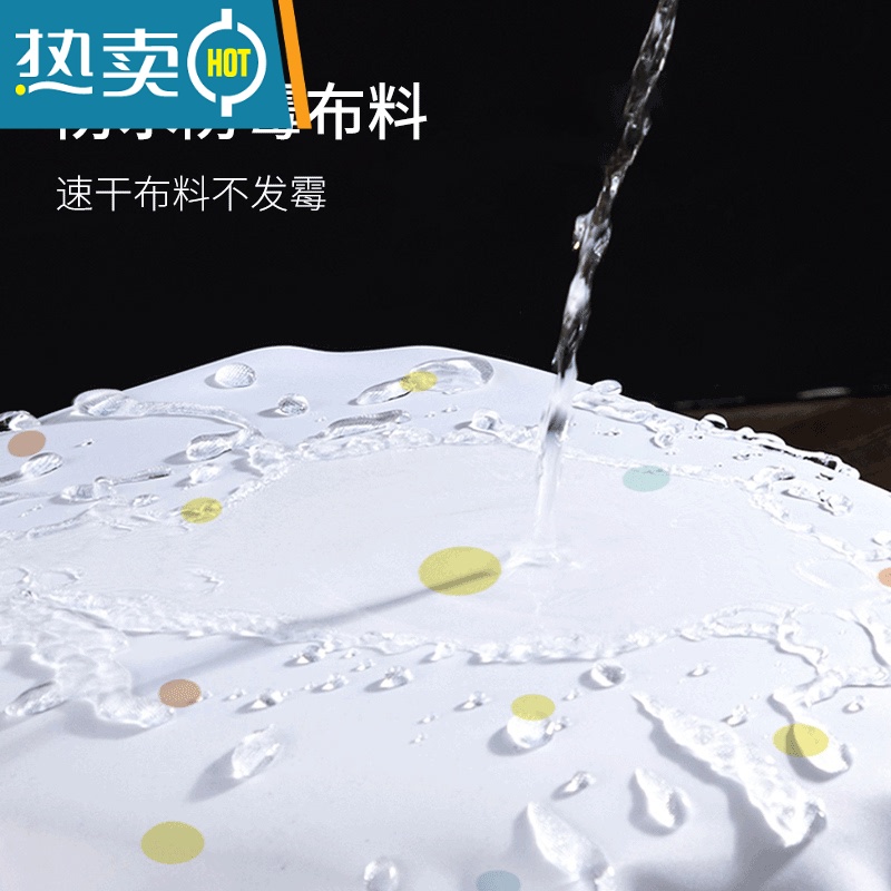 敬平浴帘防水布套装浴室免打孔卫生间窗帘帘子挂帘洗澡门帘隔断帘高清大图