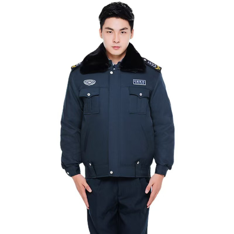 惠铁物业门卫保安服冬季棉衣 短款 套