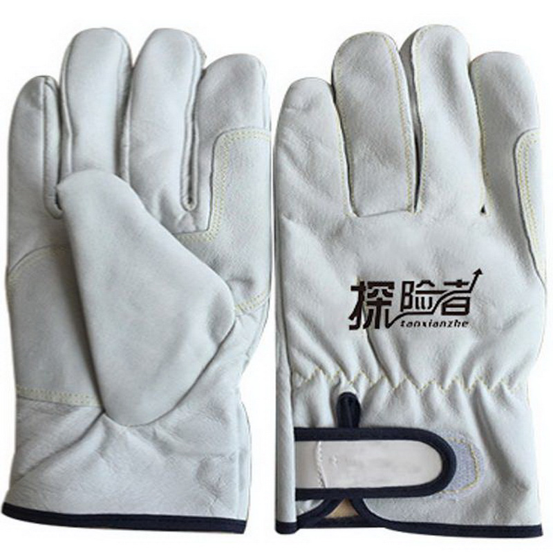 TANXIANZHE/探险者羊皮手套TANXIANZHE-BA-106白色搭扣羊皮均码副高清大图