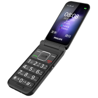 飞利浦(PHILIPS)E533 陨石黑 移动联通电信三网4G 翻盖老人手机 功能机4G 双卡双待老年机 儿童学生备用机