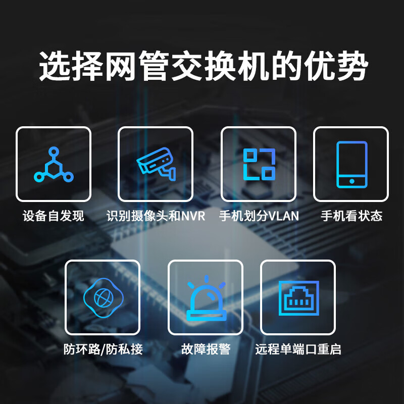 锐捷(Ruijie)24口全千兆二层网管交换机 RG-ES224GC 安防监控 企业级办公监控工程交换器网络分流器