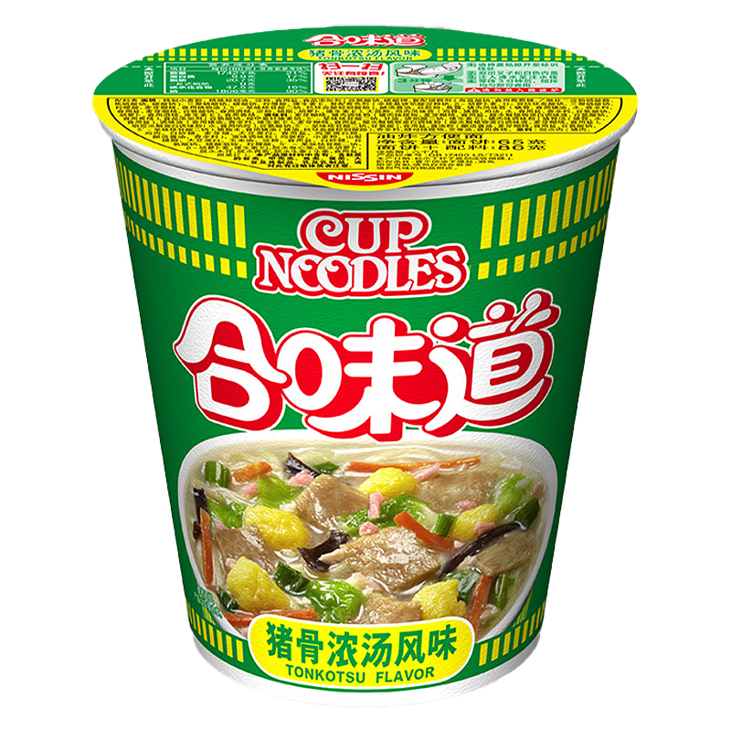 合味道(Cup noodles) 方便面组合装 杯面泡面快餐面 猪骨浓汤风味