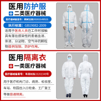 (医用防护服1套+脚套1双+眼罩1个)防疫医用灭菌防护服一次性医护人员医疗连体全身式坐飞机隔离衣服