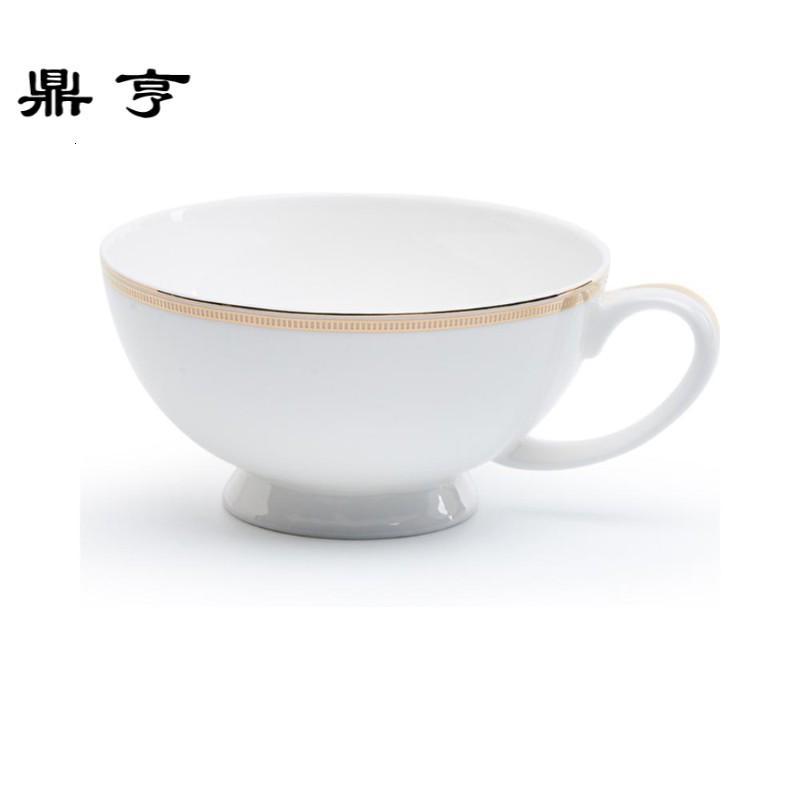 鼎亨 4头年轮骨瓷咖啡具两杯两碟