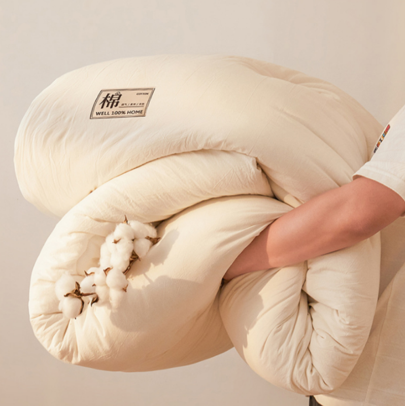 财巢 新疆棉花被 150*200cm-5斤 床高清大图