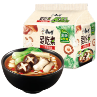 康师傅 康师傅方便面爱吃素面5袋10袋装什锦菌菇番茄鲜蔬袋面泡