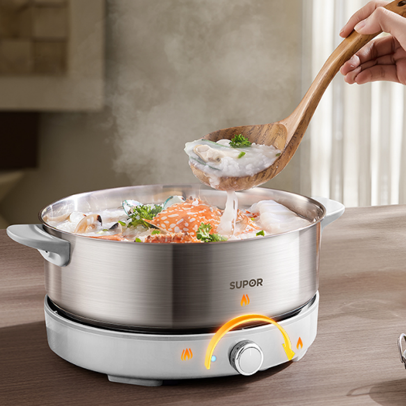 苏泊尔智能三档调控4升大容量电火锅H40YKX57 电火锅家用热卖高清大图