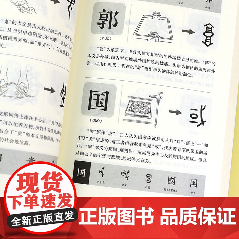 说文解字详解正版 给孩子的汉字王国许慎著 象形文字演变书图解 中小学生版注音版 古代汉语字典 儿童读物课外书学习画说部首高清大图