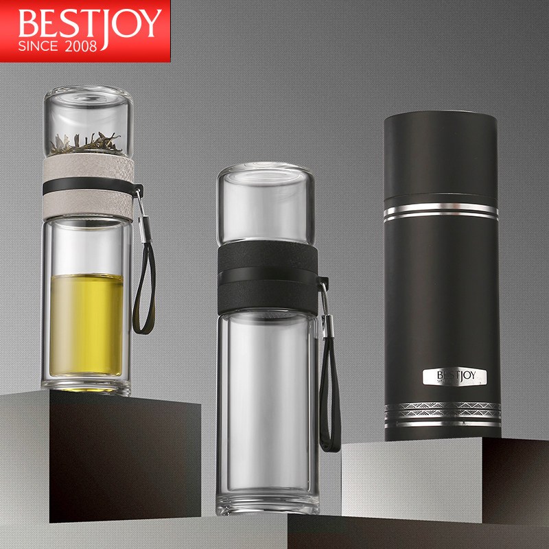 富光拾喜 泡茶玻璃杯 BEST06-3008黑色
