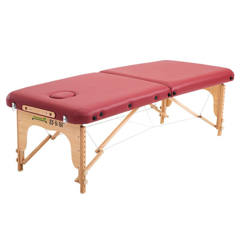 舒卡尔折叠院按摩床实木便携式家用推拿艾灸纹绣身理疗床手提报价