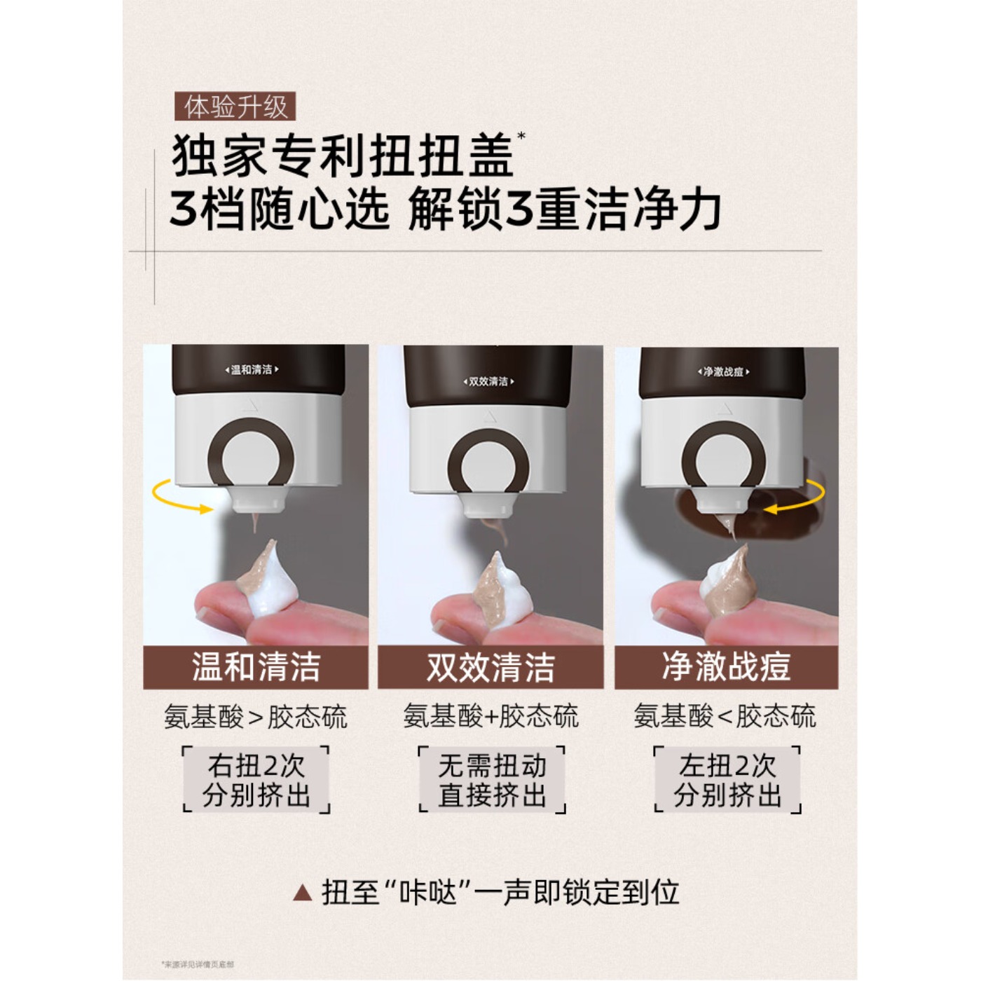 C咖胶态硫净痘控油氨基酸双管洁面乳40g+40g高清大图