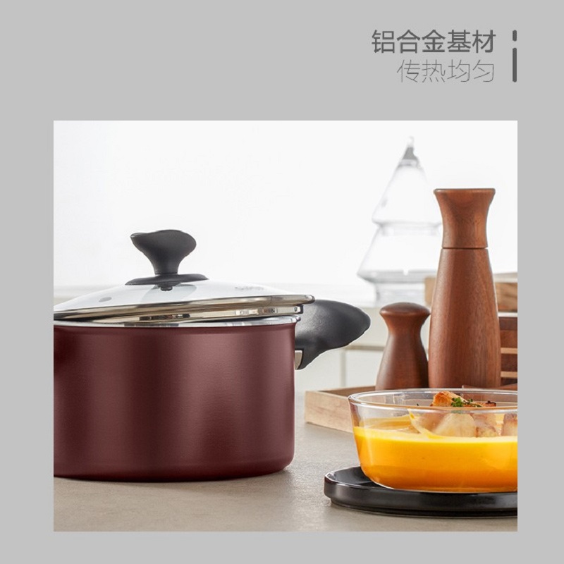 [倾情推荐]苏泊尔(Supor)火红点雅丽不粘锅三件套锅煎锅炒锅奶锅汤锅泡面锅平底锅套装锅TP1708K 限量500件抢高清大图