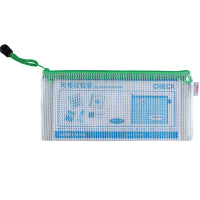 金得利 网格拉链袋文件袋资料袋 FB8035 B6 颜色随机 10个