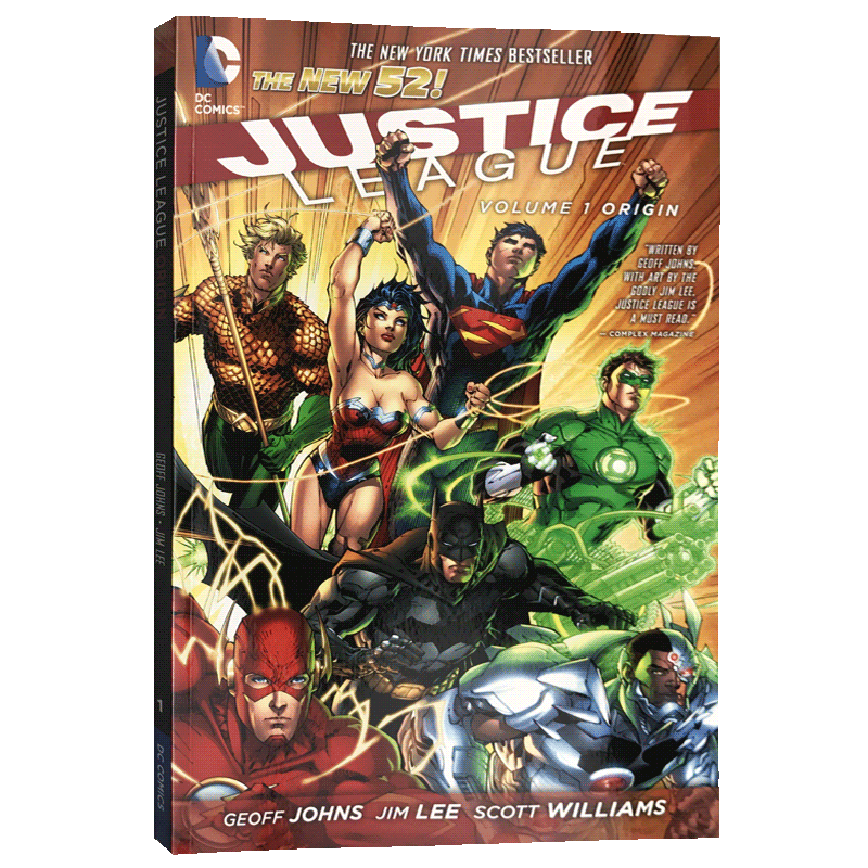 [醉染正版]正义联盟第1卷 起源 英文原版 Justice League Vol. 1 Origin 新52超级英雄漫画高清大图