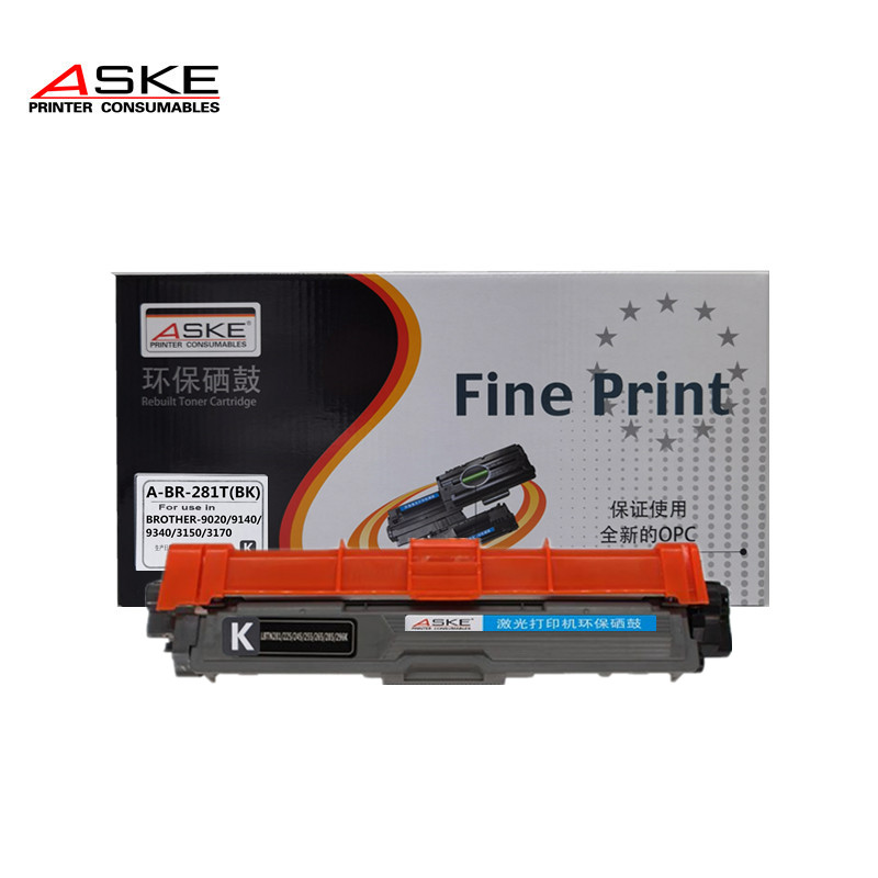 ASKE PRINTER CONSUMABLES激光打印机黑色粉盒A-BR-281T(BK)高清大图