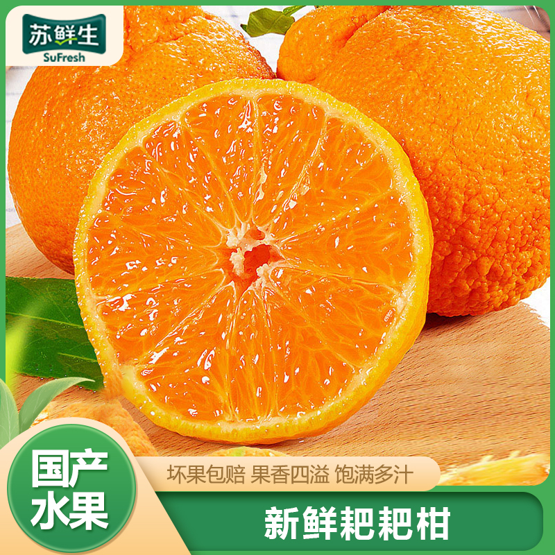 【苏鲜生】四川新鲜耙耙柑 净重9斤 单果75mm+ 产地精选 甜美多汁