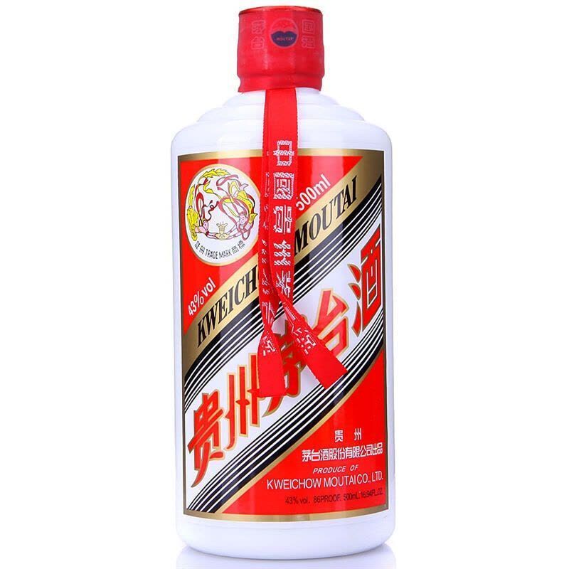 中国茅台43度 2018年 贵州茅台酒2017/2018 随机发货43度飞天茅台500ml 酱香型白酒单瓶装
