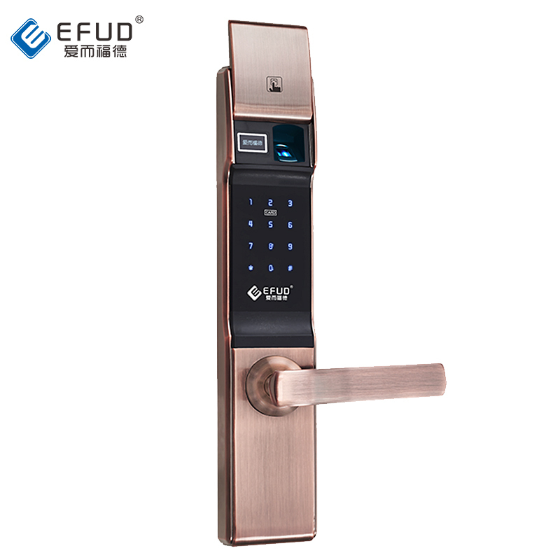 爱而福德(EFUD)8100全自动智能门锁指纹锁密码锁家用全自动智能门锁指纹锁密码锁防盗门锁电子锁科技黑