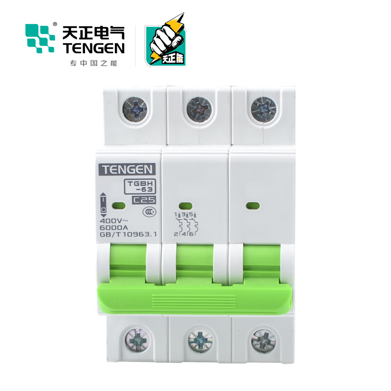 天正电气瑞彩系列TGBH-63 空气开关 6KA 3P C 63A 335013800056 微型断路器
