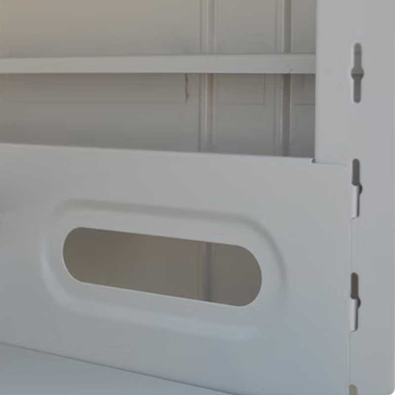 臻远6层钢制书架单面一列五组白色ZY-SJB-05高清大图