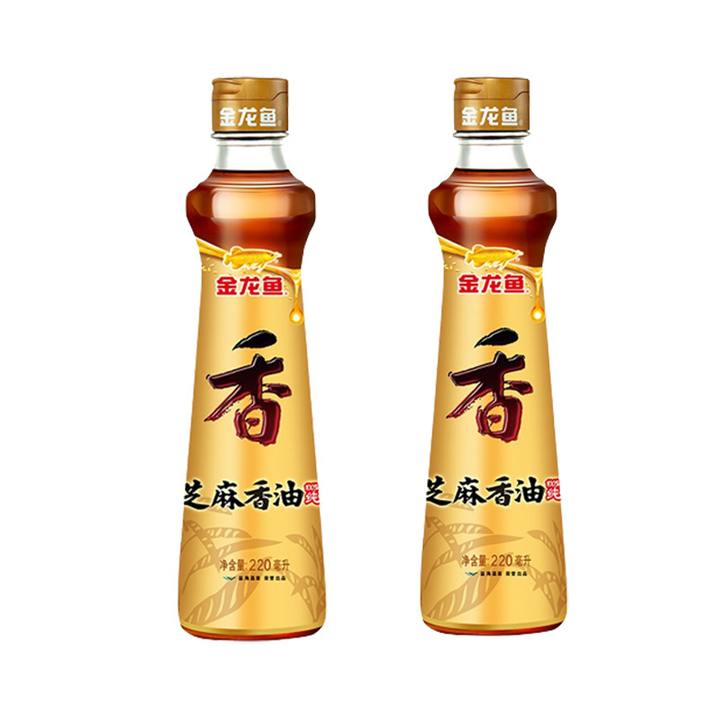 金龙鱼芝麻香油220ml*2瓶 凉拌调味烹饪火锅 纯芝麻香油高清大图