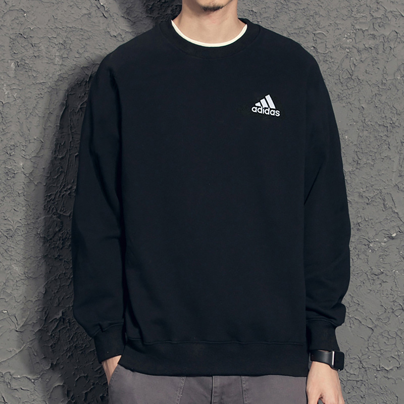 阿迪达斯卫衣男装新款运动圆领上衣男士外套套头衫gk9078