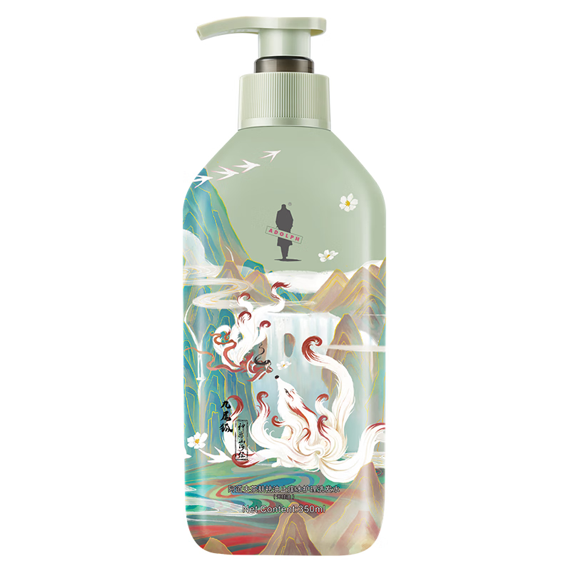 阿道夫茶麸冰护理专研无硅油洗发水(祛油止痒)350ml