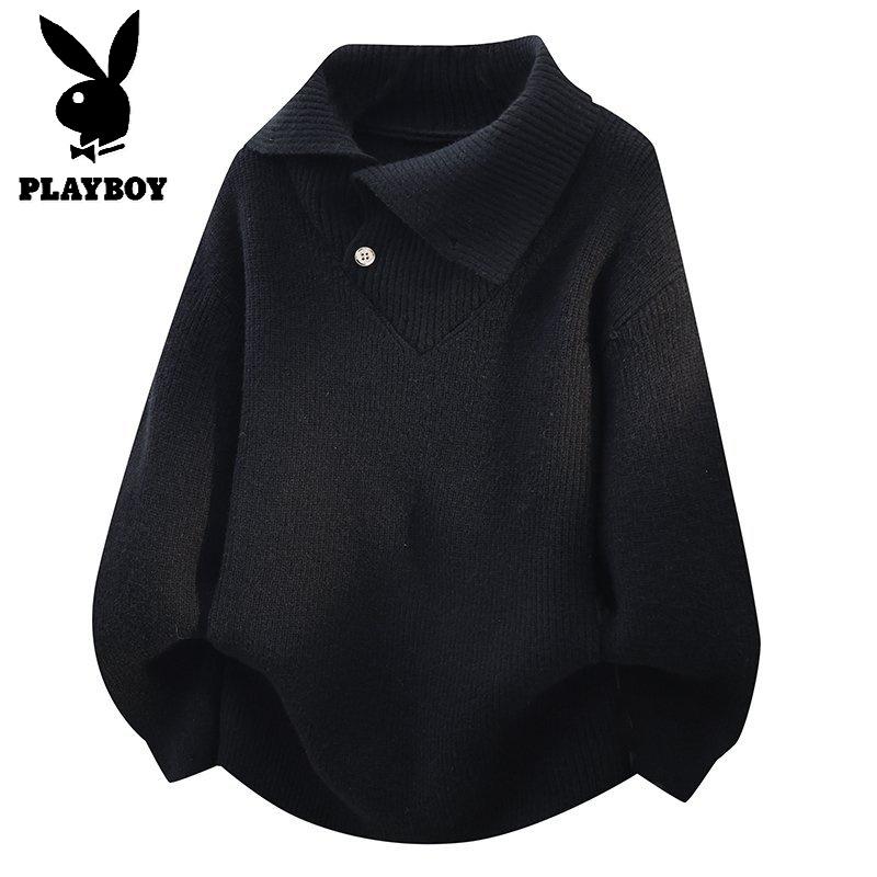 花花公子新款【新款】2025年秋冬款翻领针织毛衣男群文件11.30_189_565高清大图