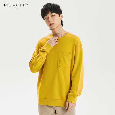 MECITY男装2020春秋亲肤潮流小口袋时尚韩版网红ins无性别卫衣