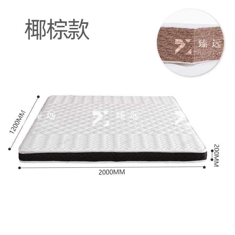 臻远 ZY3120917棕垫护脊3E椰棕床垫1200*2000图片