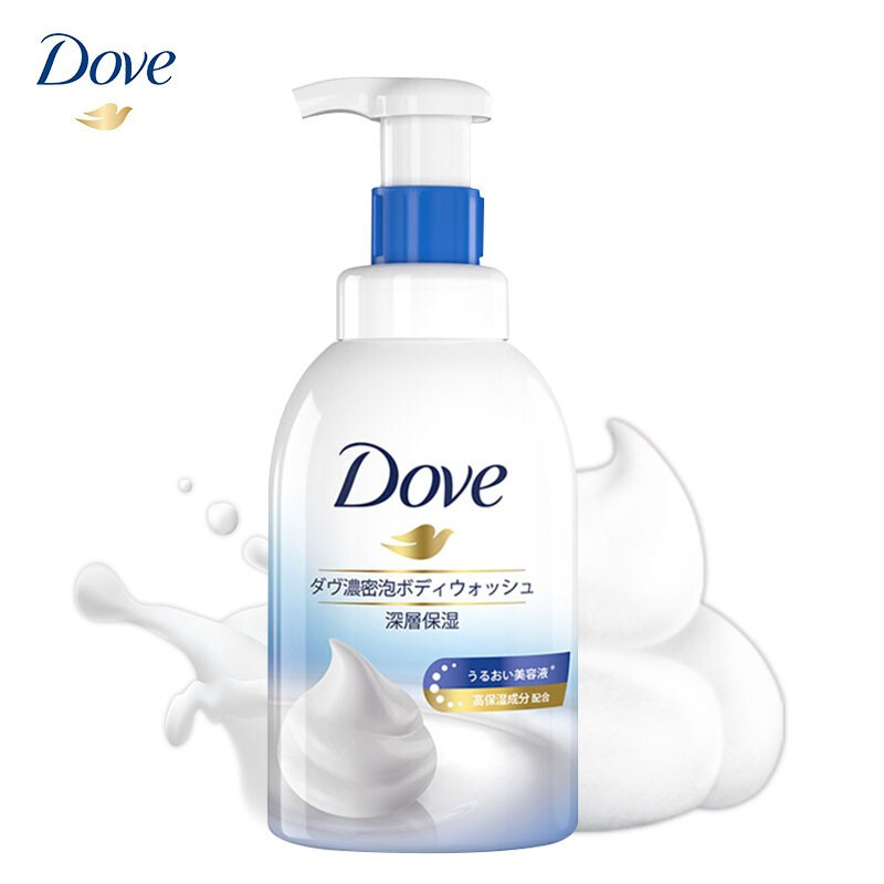 多芬(DOVE) 深层营润浓密沐浴泡泡400ml+保湿水嫩洁面泡泡160ml