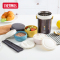 膳魔师(THERMOS)婴童保鲜盒正品多功能保温食物罐三层便当盒饭盒附筷子杯袋JBC-800-OR-FL