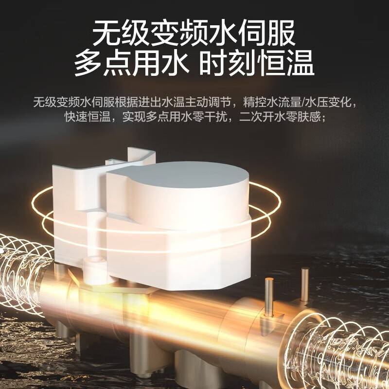 海尔(Haier)燃气热水器天然气增压变频水伺服恒温家用洗澡大水量多重安防健康洗APP智能16L [WM5]高清大图