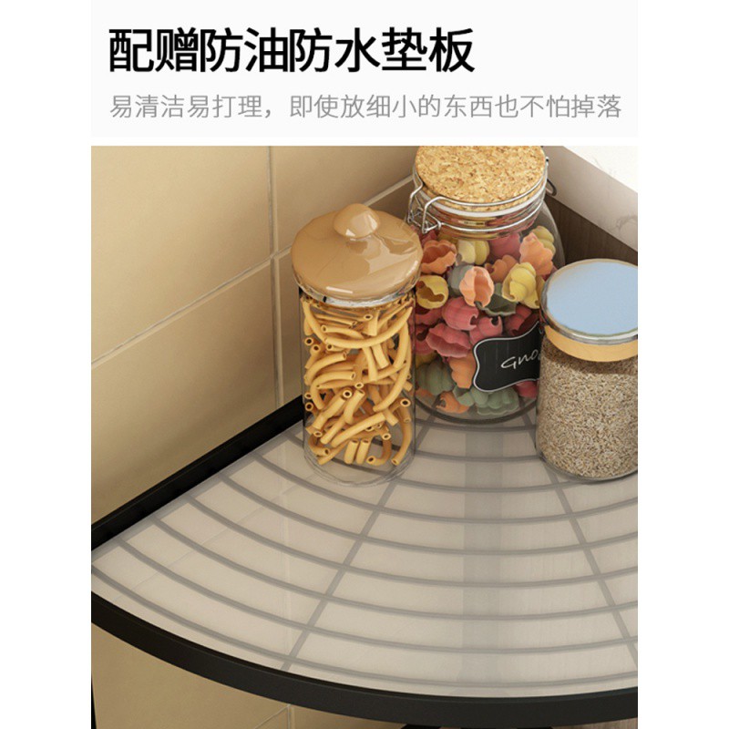 厨房置物架不锈钢三角形转角锅架落地多层放锅架子收纳架收纳层架 三维工匠高清大图