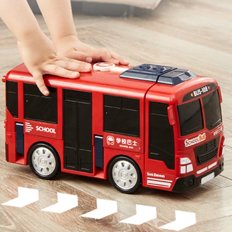 儿童玩具车宝宝仿真变形巴士校车公交车男孩女孩模拟副驾驶方向盘惯性多功能惯性动力小汽车儿元旦节礼图片