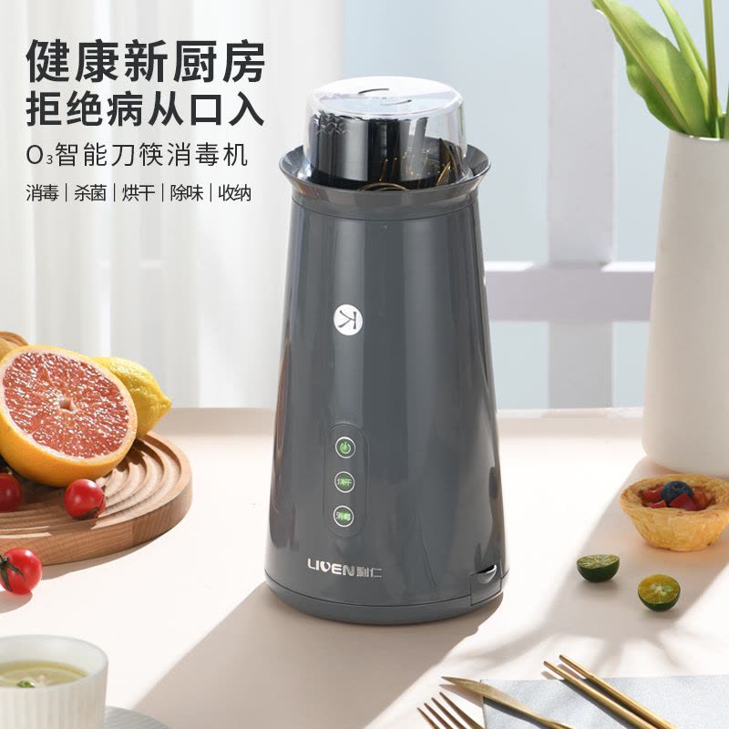 利仁筷子消毒机家用小型厨房刀叉勺架多功能杀菌烘干除味收纳筷架 白色图片